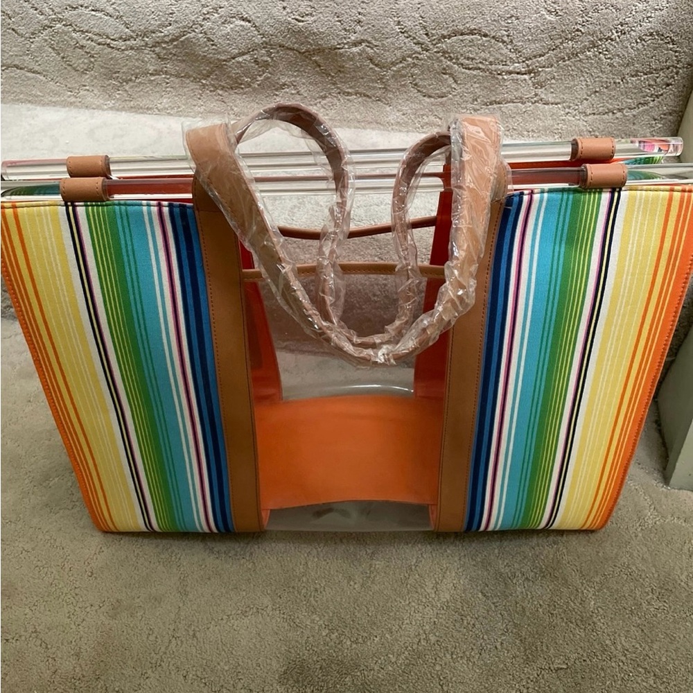 Bath and Body Works Summer Rainbow Tote Bag / Picnic / Storage